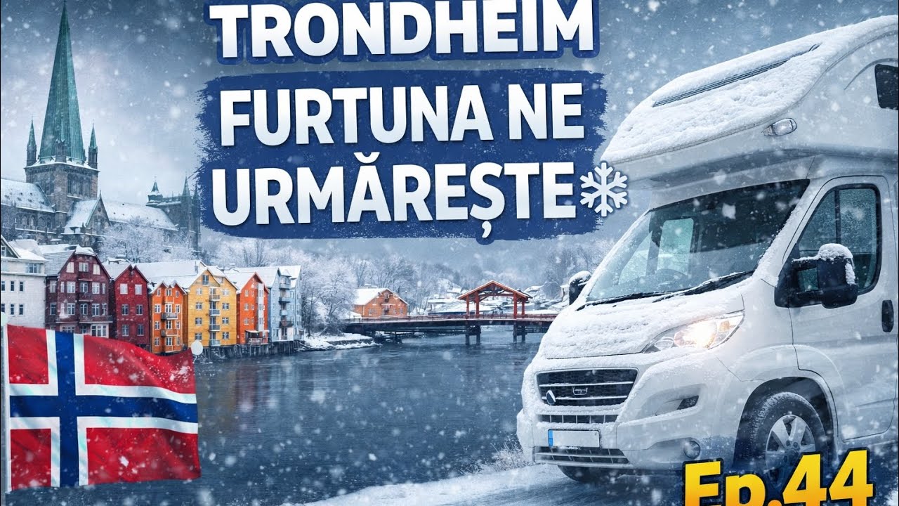 Ep.44/ Furtuna ne ajunge din nou ❄️ Trondheim – Catedrala, podul celebru și drumul lung spre casă 