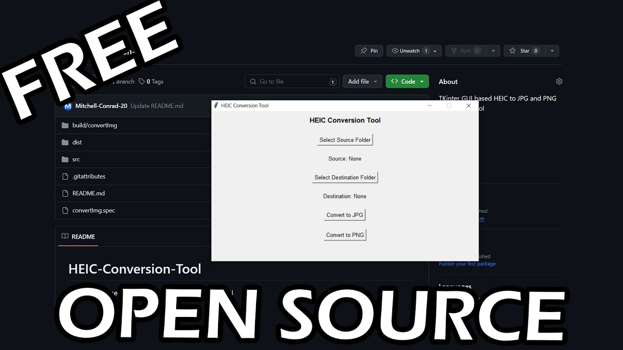 FREE HEIC Conversion Tool JPG or PNG Open Source YouTube