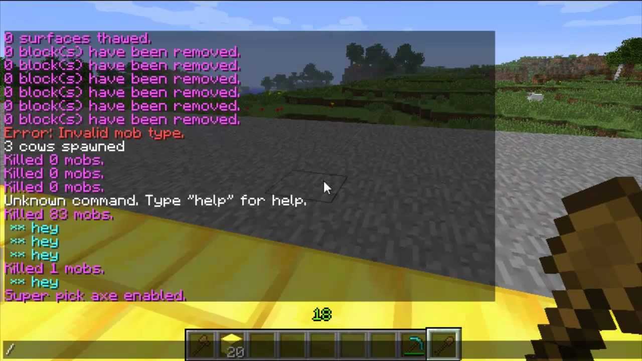 use commands in universal minecraft editor