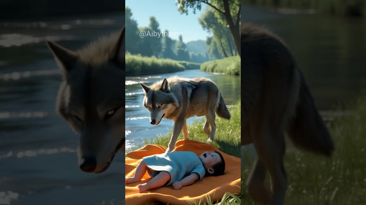 "Cat Saves Baby | Wolf Attack | Emotional Animal Short"