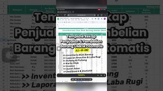 Spreadsheet Rekap Penjualan & Pembelian Barang UMKM Otomatis – Stok, Invoice, Hutang
