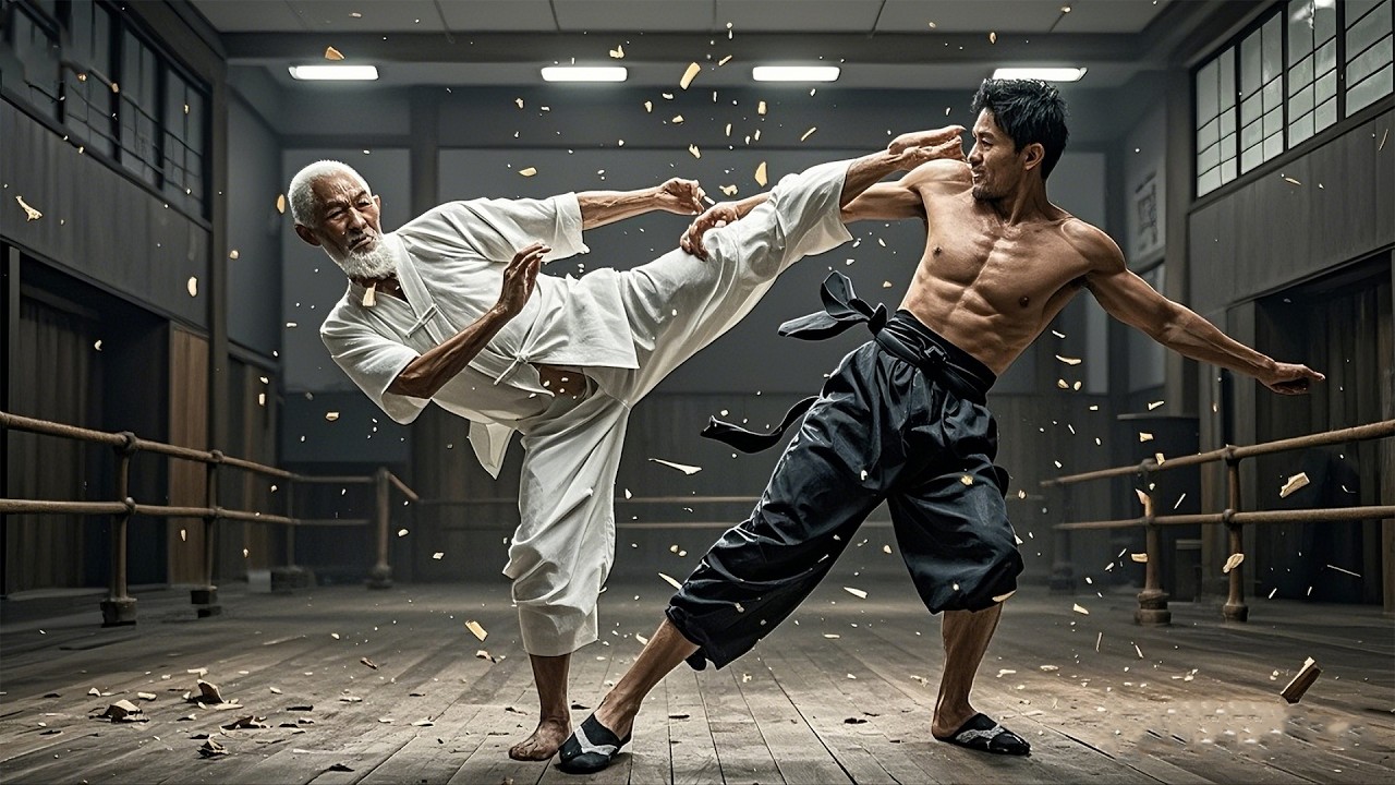 Хрупкий старик – мастер кунг-фу! Сокрушительный удар ладонью разгромил весь додзё