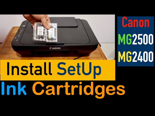 horisont glas vinder How To Install Setup Ink Cartridges Canon MG2500/ MG2400 Series Printer. -  YouTube