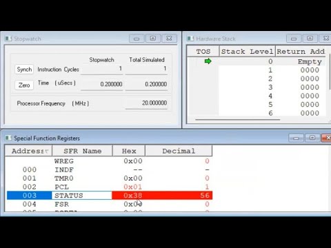 LAB 02  generating time delays  use debugging facility of the MPLAB IDE
