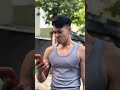 The Sly Girl | MUSCLE MAN | #namphuong #muscleman #funny #shorts #hero #kindness