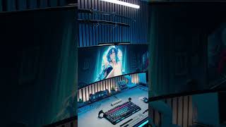 night blue vibes 💙 #gaming #pcsetup #explore #desksetup #setupvibes #anime