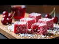 🍒 NUR 3 ZUTATEN! Hausgemachtes Sauerkirsch-Lokum | Mega Einfach & Lecker | ZeyZone