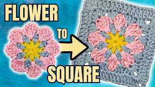 Easy Floral Granny Square Crochet Tutorial