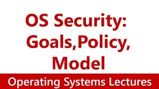 Operating System #35 OS Security: Goals, Policy & Model | Access Control Techniques