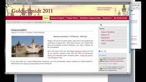 Preparing an abstract for Goldschmidt2011