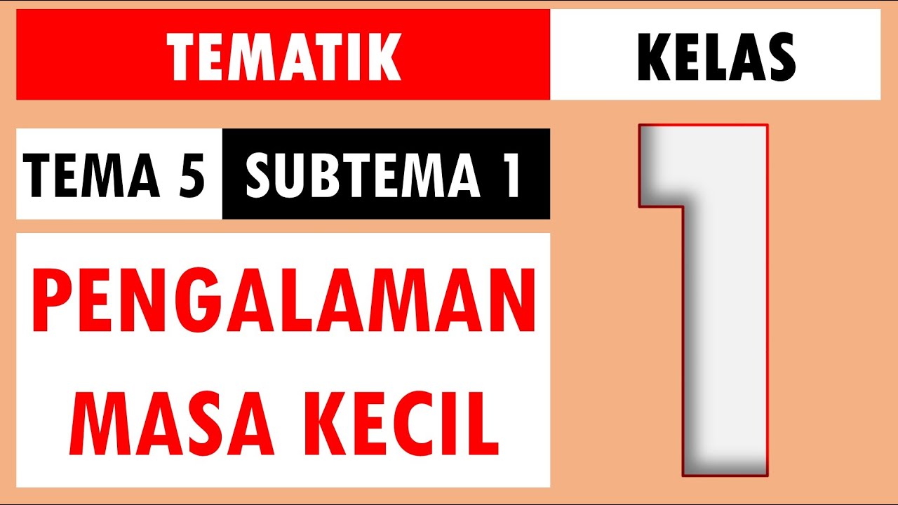 Soal Tematik Kelas 1 Tema 5 Subtema 1 dan Kunci Jawaban 