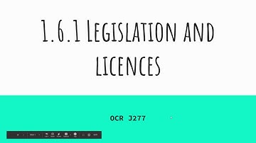 Legislation - Ethical, legal, cultural and environmental impact - OCR J277 1.6.1