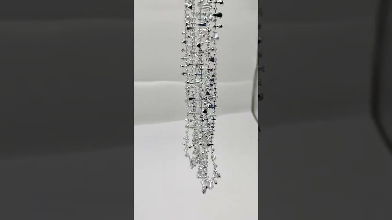 Bead Garland Diamond Crystal Christmas Decoration Plastic Hanging Ornament Craft Embellishments 9ft