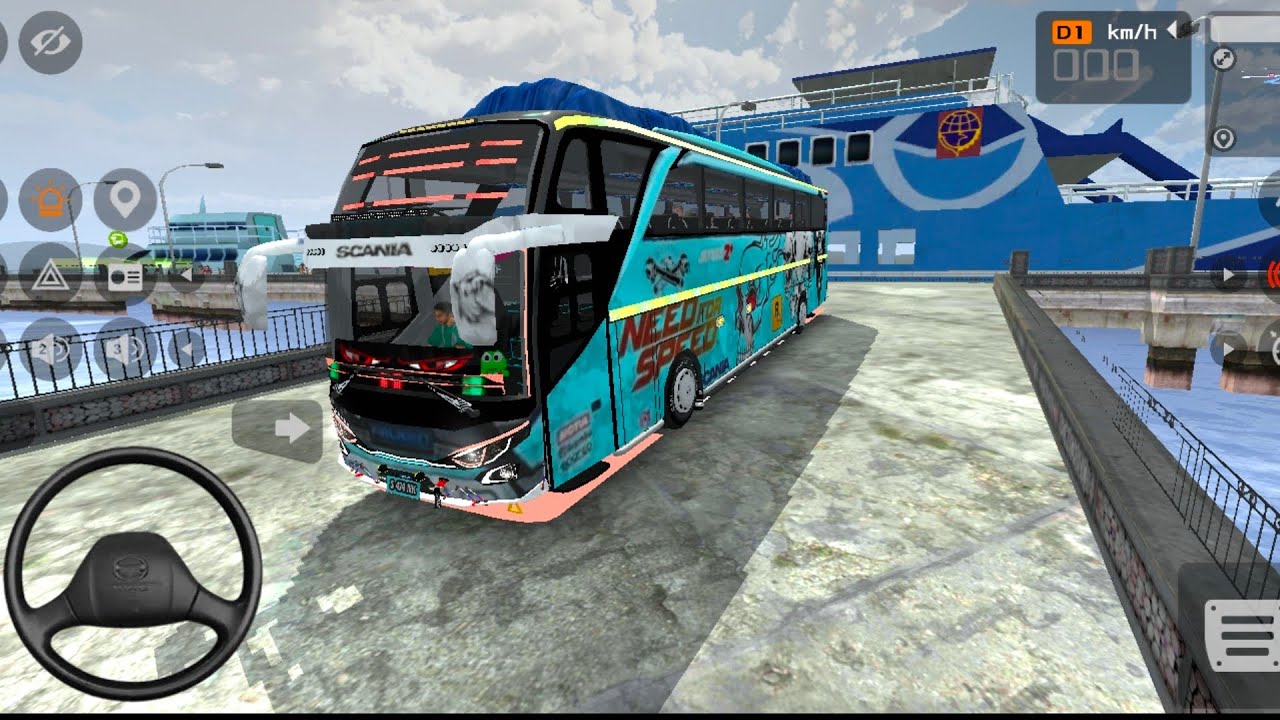 bus telolet Darka Masuk Pelabuhan 