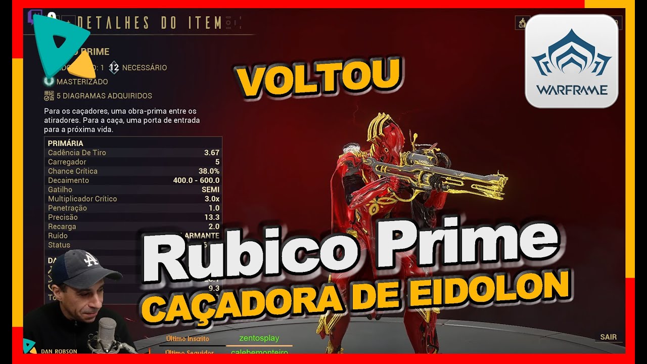 Rubico Prime Voltou, Rifle de Precisão otimo para realizar as Caçadas de Eidolon do seu Warframe