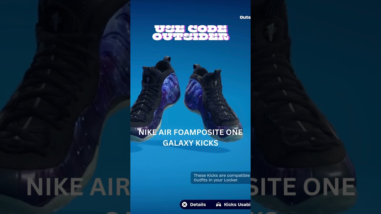 *NEW* NIKE AIR FOAMPOSITE ONE GALAXY KICKS FORTNITE SHOP! 