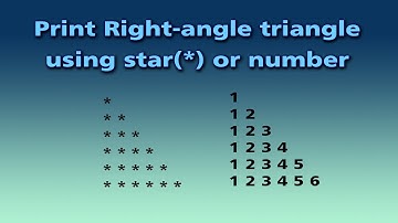 Print Right-angle triangle using star(*) or number - Shape 1