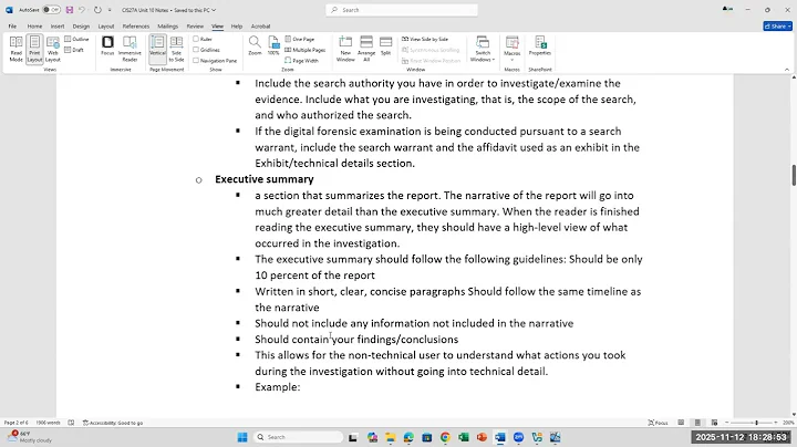 CIS-27A Unit 10 Lecture: Writing report for digital forensic investigation