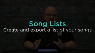 Create and Export a List of Your Songs with Song Lists