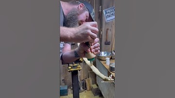 Rawhide backing a selfbow #novembersouth #bowmaking #osage #selfbow #archery #bowandarrow