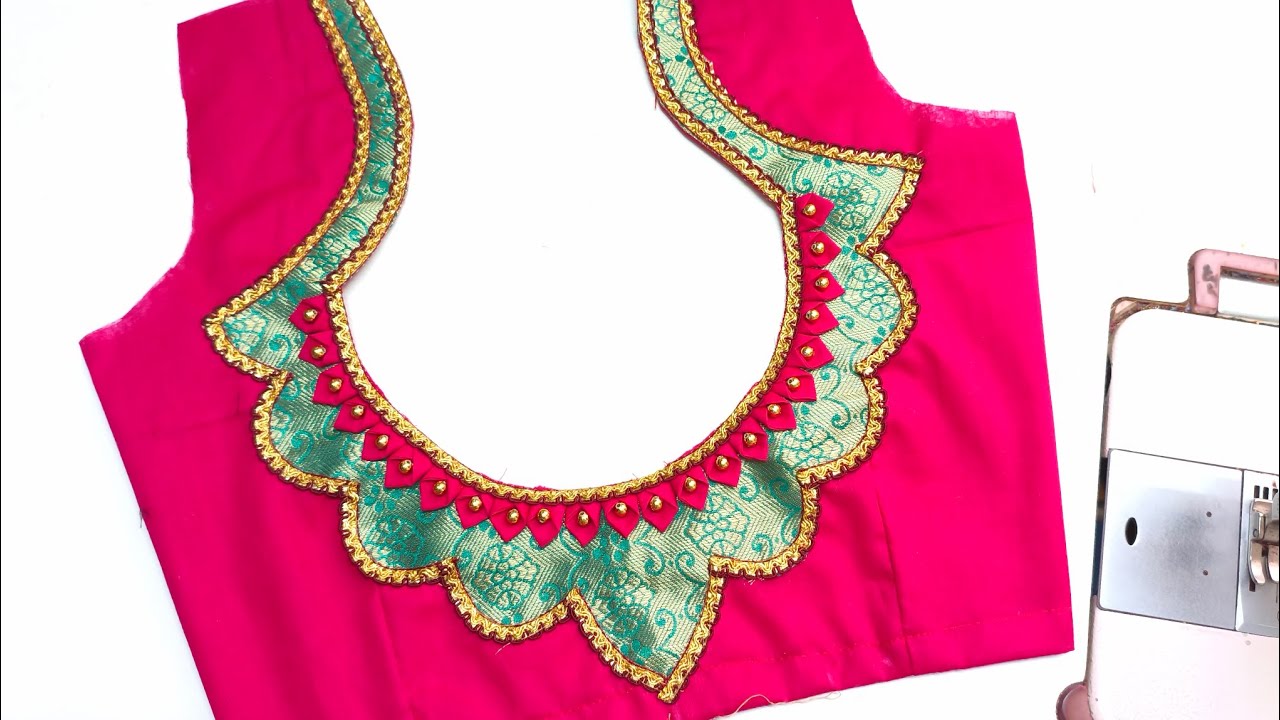 New blouse back neck design cutting and stitching 😍 