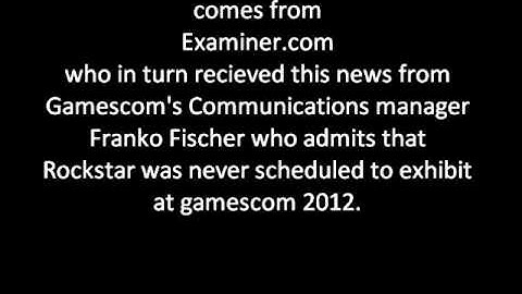 GTA V will not feature at Gamescom 2012