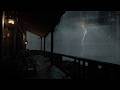 Immersive Rain Sound In Misty Forest Cabin With Thunder For Deep Sleep Night