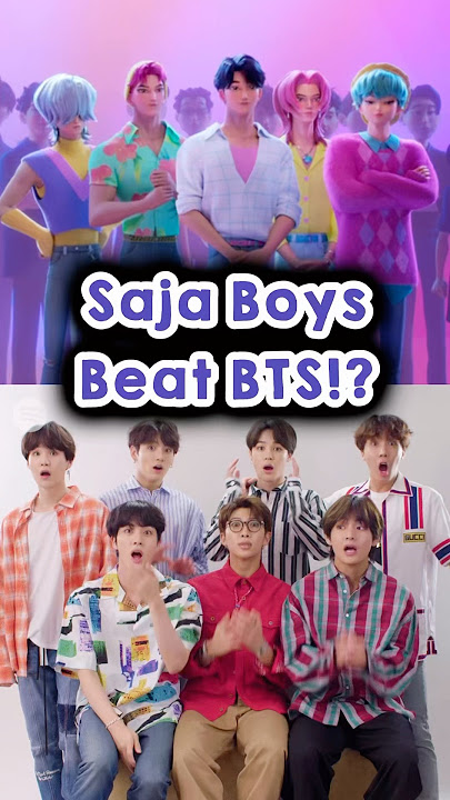 Saja Boys Beat BTS!? 😱 #kpopdemonhunters #netflix #shorts
