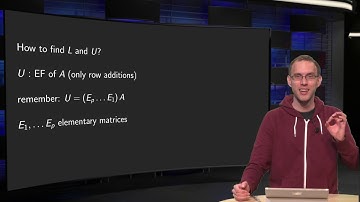 The LU-decomposition of a matrix - algorithm