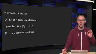 The LU-decomposition of a matrix - algorithm