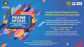 Pengenalan kehidupan kampus mahasiswa baru universitas pancasila 2020
dengan tema : "penguatan pendidikan karakter untuk mewujudkan sdm yang
apik (...