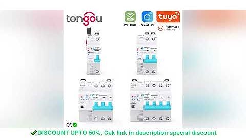 TUYA MCB WIFI Metering Circuit Breaker Smart Life Timer Remote Control Automatic Wireless Interrupto