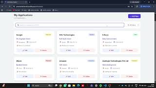 Career & Internship Tracker | React + Redux + Tailwind | AI/ML Student Project