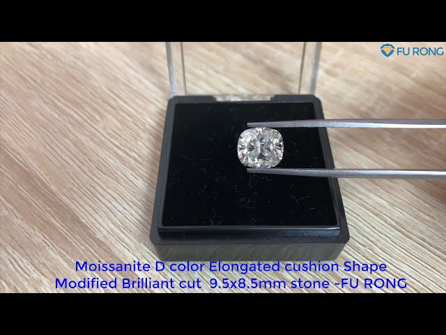 Moissanite D color Elongated cushion Shape Modified Brilliant cut  9.5x8.5mm stone wholesale