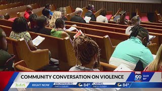 Indy community holds conversation on stopping gun violence