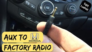 How to add an AUX to factory 2003-2007 Honda Accord radio, 7th gen