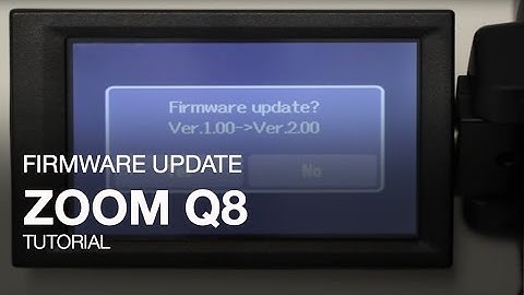 Zoom Q8: Firmware Update