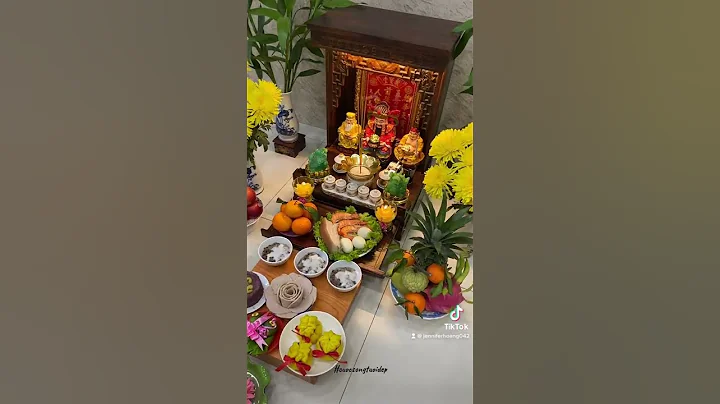 Mâm cúng Ban Thần Tài nhà em