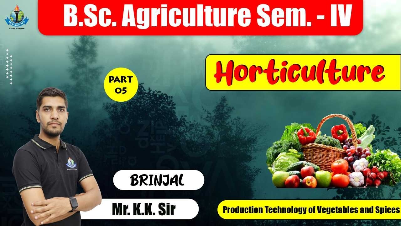 B.Sc. Ag. Sem.-IV Horticulture |  Production Technology Of Vegetables And  Spices | By KK SIR