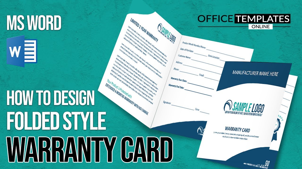 How to Design Folded Style Warranty Certificate Card in MS Word