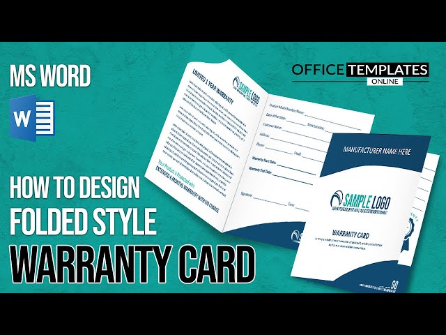 How to Design Folded Style Warranty Certificate Card in MS Word