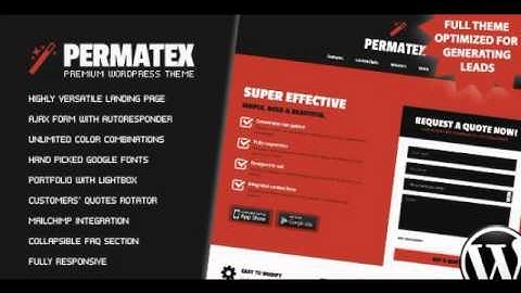 Preview Permatex - Leads Generating WordPress Landing Page