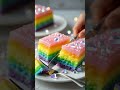 🍰✨ Rainbow Cakes ASMR Cutting | Ultra-Satisfying Color Layers & Soft Sounds 🎧 #shortsasmr