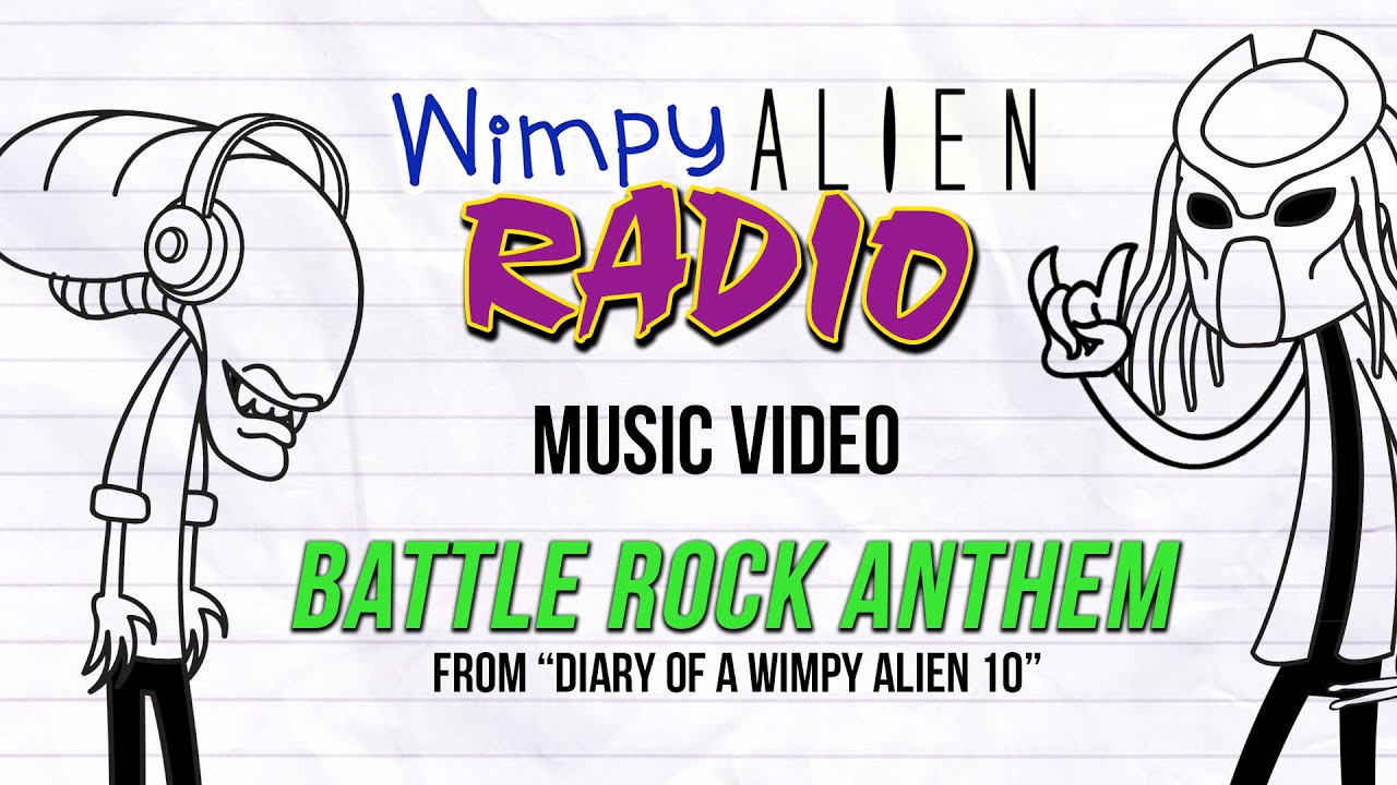 DIARY OF A WIMPY ALIEN - MUSIC VIDEO - BATTLE ROCK ANTHEM (Wimpy Kid/Alien Parody)