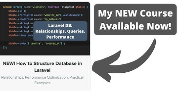 My NEW Course is Live! Structuring DB in Laravel