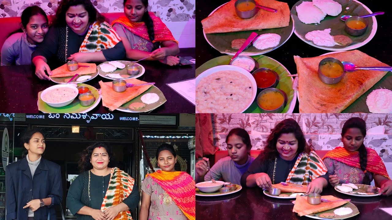 MYSORE TOUR LO BREAKFAST Masala dosa -Onion Dosa-Katte Pongali-Idly-Vada-Filter Coffee -Masala tea