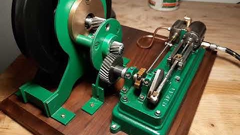 Geared Flywheel on Stuart Steam Engine