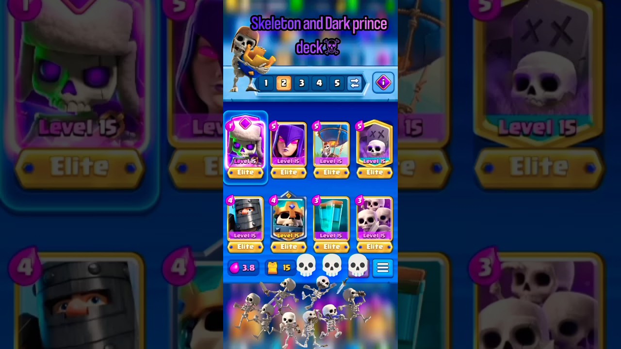 Skeleton and dark prince deck || Clash Royale || 