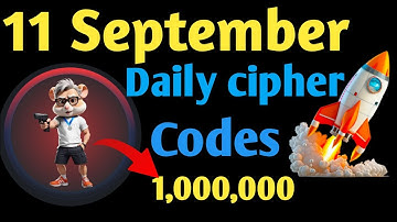 Daily Cipher 11 September | Hamster Kombat Daily Cipher Code | 1M Coins Free | Morse Code