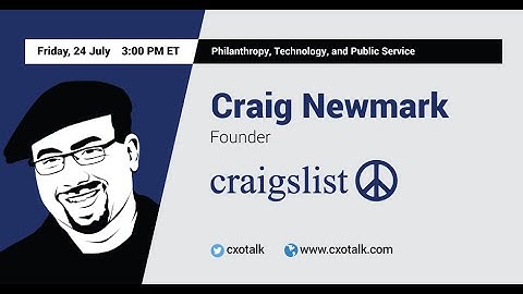 #122: Philanthropy, Technology, and Public Service with Craig Newmark, Founder, Craigslist